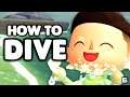 How to DIVE in NEW HORIZONS!! - Animal Crossing