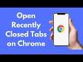 How to Open Recently Closed Tabs on Chrome iPhone (2022)