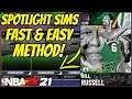 How to WIN Spotlight Sims games FAST & EASY Method - INVINCIBLE Dark Matter Bill Russell! (NBA 2K21)