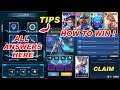 MLBB x MLA Event | All PAIR ANSWER of TIME MACHINE Console matching component ( NATAN EVENT 2021 )