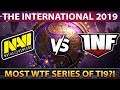 NAVI vs INFAMOUS - MOST WTF SERIES OF THE DAY! MEGA CREEPS COMEBACK #TI9 - THE INTERNATIONAL 2019