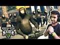 Playing as Chimp || GTA 5 FUNNY MOMENTS in Hindi/Urdu - ft. Techno Gamerz #28