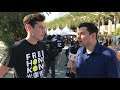 Torin Wright gives his thoughts during the pro-Hong Kong rally at Blizzcon 2019 | ESPN ESPORTS