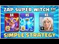 Unstoppable! TH12 Zap Super Witch is the Easiest TH12 Attack Strategy! Th12 CWL Attack Strategy COC