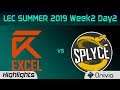 XL vs SPY Highlights LEC Summer 2019 W2D2 Excel Esports vs Splyce LEC Highlights By Onivia