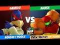 SSC 2019 SSBM -  Gemini (Falco) VS  Moss (Samus) Smash Melee Round 1 Pools