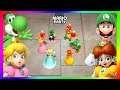 Super Mario Party Minigames #223 Luigi vs Yoshi vs Peach vs Daisy