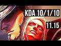 TWISTED FATE vs VLADIMIR (MID) | 10/1/10, 300+ games | EUW Master | v11.15
