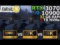 Fallout 76 | 1080p vs 1440p vs 2160p | RTX 3070 | i9 10900 | 32GB RAM | 1TB SSD NVMe M.2