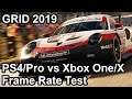 Grid PS4/Pro vs Xbox One/X Frame Rate Comparison