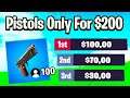 I got 100 Players to scrim for $200 in Fortnite... But Pistol Only!