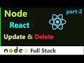 React NodeJs MySql Full Stack Project - Update and Delete Data From React Client App Using Axios.