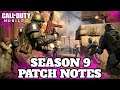 Season 9: Buffs & Nerfs! Patch Notes for Season 9! New Features & More! Cod Mobile season 9!