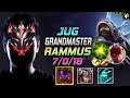 GrandMaster Rammus Jungle vs Lee Sin - 천상계 장인 정글 람머스 템트리 룬 터화공 여진 ラムス Раммус 披甲龙龟 - LOL KR 11.18