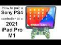 How to connect and pair a Sony PS4 Bluetooth game controller to an iPad Pro M1 2021