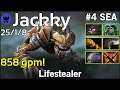 858 gpm! Jackky #4 SEA plays Lifestealer!!! Dota 2 - 8441 Avg MMR