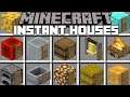 Minecraft INSTANT HOUSES MOD / SPAWN INSTANT STRUCTURES WITH JUST ONE BLOCK !! Minecraft Mods