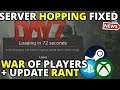 DAYZ SERVER HOPPING FIXED 1.04 - Updates In One On Console? Bohemia Rant