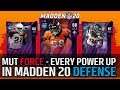 Every Power Up for DEFENSE!! Best Players? | Madden 20 Ultimate Team