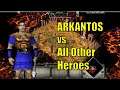 ARKANTOS vs All Other Heroes | Age of Mythology Hades Battle Ground | Titan Difficulty