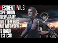 Resident Evil 3 Remake Speedrun Tutorial - No Item Box, No Med Items & S Rank - New Game