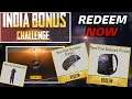 India Bonus challenge Redeem rewards now - How to get parachute in pubg mobile