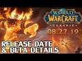 WoW Classic Release Date Announced + Beta Details