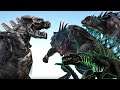 Mecha Godzilla vs Godzillark, Gojiran, Godzilla & King Titan | Ark Battle