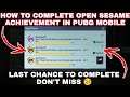HOW TO COMPLETE OPEN SESAME ACHIEVEMENT IN PUBG MOBILE | OPEN SESAME ACHIEVEMENT | PUBG OPEN SESAME