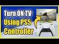 How to Turn on TV with PS5 Controller using HDMI Device Link! (Fast Method!)