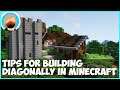 How to build diagonally in Minecraft! [Tutorial] [timelapse]