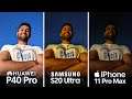 Huawei P40 Pro vs Samsung S20 Ultra vs iPhone 11 Pro Max Camera Test Comparison!