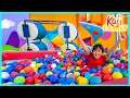 Giant Ball Pit On Ryan's Mystery Playdate with fun challenges!!!