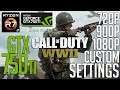 GTX 750ti 2gb on Call of Duty WW2! Custom Settings 720p, 900p, 1080p FPS Benchmark Test!