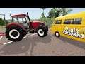 Traktor Show - Small Tractor without a cabin, buried in Mud | Big tractor to the rescue | Fun Trakto