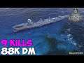 World of WarShips | Smith | 9 KILLS | 88K Damage - Replay Gameplay 1080p 60 fps