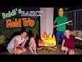 Camping With Baldi's Basics in Real Life!!! Baldis Field Trip Game! IRL