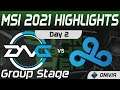 DFM vs C9 Highlights Day 2 MSI 2021 Group Stage DetonatioN FocusMe vs Cloud9 by Onivia