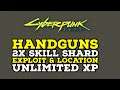 HandGuns Skill Exploit Unlimited XP Glitch in Cyberpunk 2077