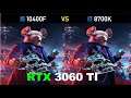 i5 10400F vs i7 8700K - RTX 3060 Ti - Gaming Comparisons