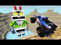 Jumping Into the Abyss with Robot Rabbit - Beamng Drive - TrainWorld