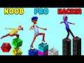 NOOB vs PRO vs HACKER - Milk Crate Challenge 3D