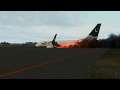 PIA 737 Engine Fire ++ Belly Crash Landing at Frankfurt