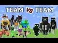 The Cursed Realm Team Vs. Team Mutant Monsters in Minecraft