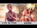 ATTACK ON TITAN LIVE ACTION VS ANIME-Charaters Comparison