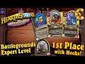 Hearthstone Battlegrounds Expert Level | 1st Place with Mechs, Sneed & Baron Rivendare | Rating 6400