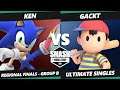 SWT East Asia Group B - Ken (Sonic) Vs. Gackt (Ness) Smash Ultimate Tournament