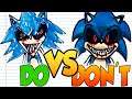 DOs & DON'Ts Drawing SONIC.EXE In 1 Minute CHALLENGE!