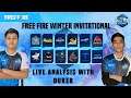 [HINGLISH] Free Fire Winter Invitationals 2021 | FFWI | Day 3 | Live Analysis With Duker