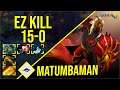 MATUMBAMAN - Dragon Knight | EZ KILL 15-0 | Dota 2 Pro Players Gameplay | Spotnet Dota 2